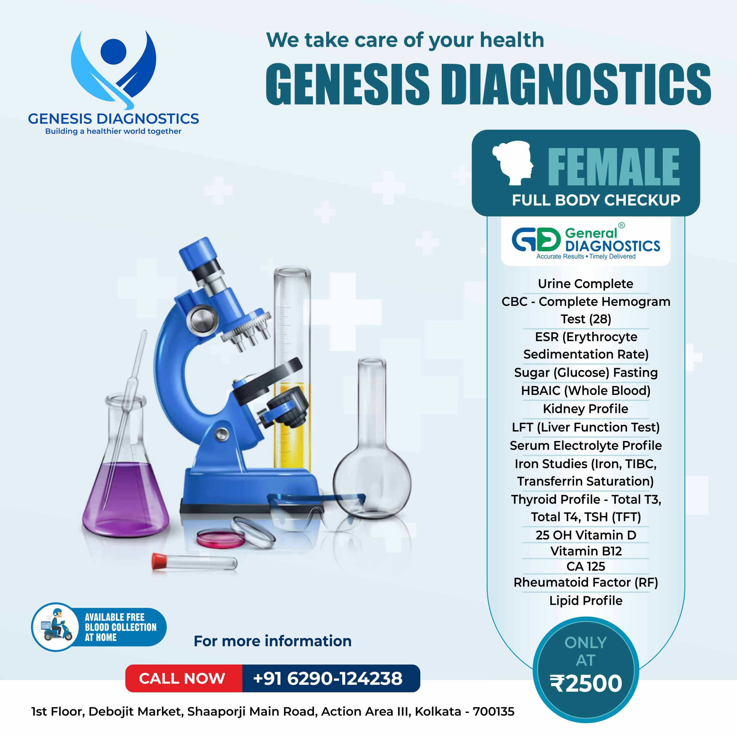 Genesis Diagnostics - FEMALE Package